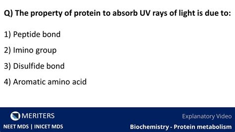 Neet Mds Inicet Biochemistry Protein Metabolism Explanatory