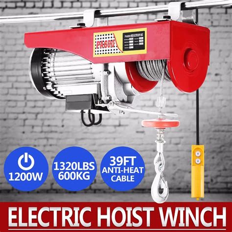 Electric Hoist 1320lbs Lift Electric Hoist 110v Mini Electric Winch