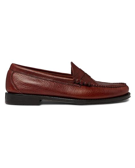 G H Bass And Co Weejuns Heritage Larson Full Grain Leather Penny Loafers In Brown For Men Lyst