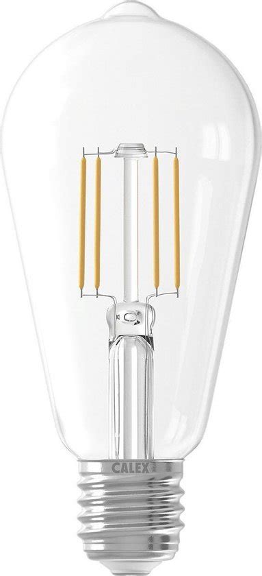 Calex Led Lamp 6 Pack Filament St64 E27 Fitting 6w Warm Wit