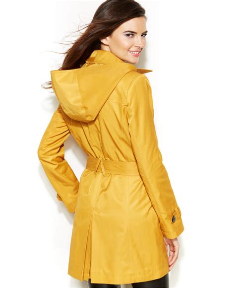 Dkny Hooded Trench Raincoat And Reviews Coats And Jackets Women Macy