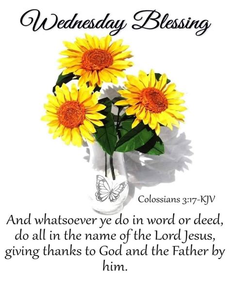 Beautiful Sunflowers Wednesday Blessing Pictures Photos And Images