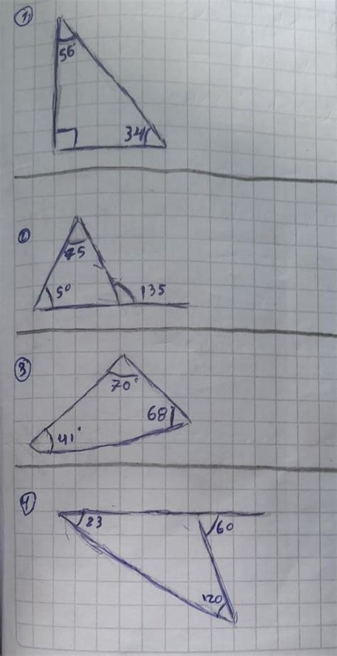 Determina Si Las Medidas De Los Ngulos En Los Siguientes Tri Ngulos