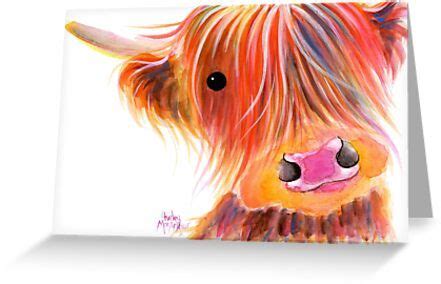 Scottish Highland Cow Print Sweet Satsuma By Shirley Macarthur