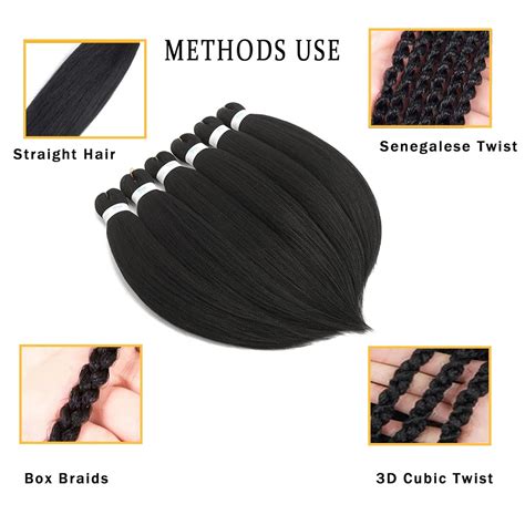 20 Inch 6 Packs Pre Stretched Ez Braiding Hair Extensions Yaki Texture Professional Crochet