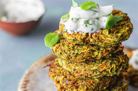 Baked Zucchini Carrot Fritters Vegan Recipe