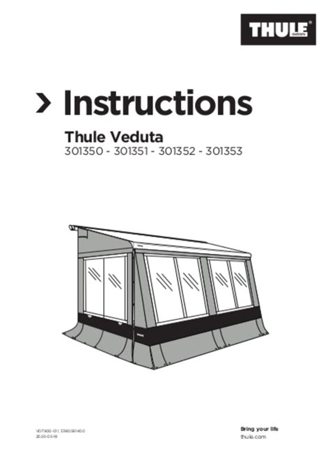 User Manual Thule Veduta English Pages