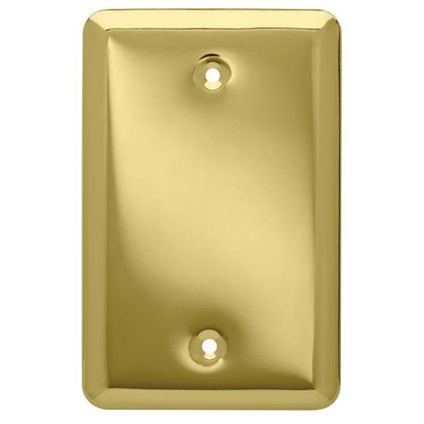 Liberty Stamped Round 1 Blank Wall Plate Polished Brass 126437 The