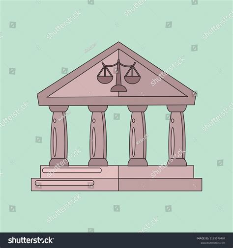 Attractive Courthouse Vector Clipart Oke Stock Vector (Royalty Free ...