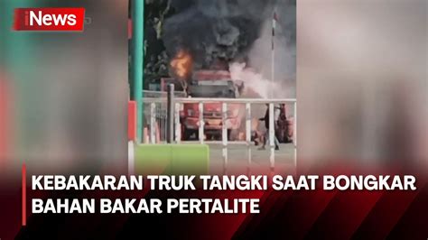 Truk Tangki Terbakar Hebat Di Asahan Kernet Luka Bakar Manajer SPBU