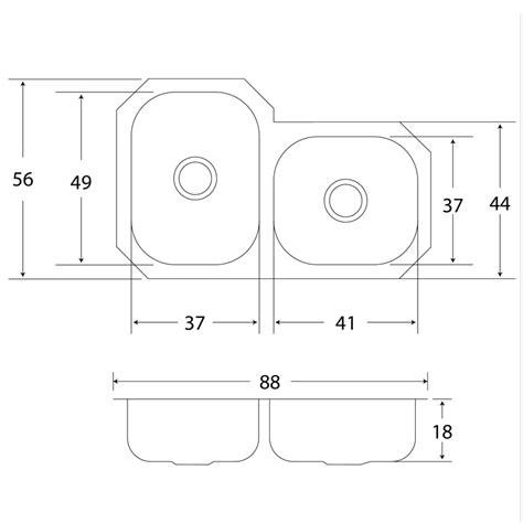 Fregadero Submontar 88 x 56 cm EB Técnica CS 214 Bedon