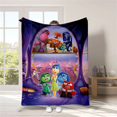 2024 New Emotional Man InsideOut Inside Out 2 Peripheral Flannel Four