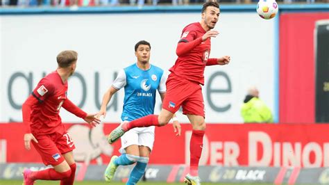 Hansa Rostock Gegen Hertha Bsc Berlin Nur Unentschieden