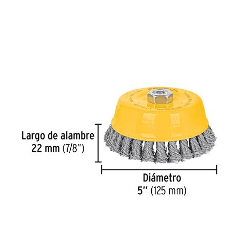 Ficha Tecnica Carda Copa 5 Alambre Trenzado Grueso Eje 5 8 11 Pretul