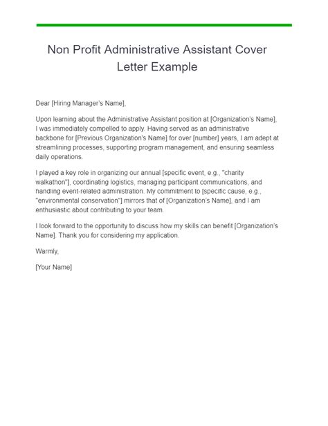 Non Profit Cover Letter Examples Pdf