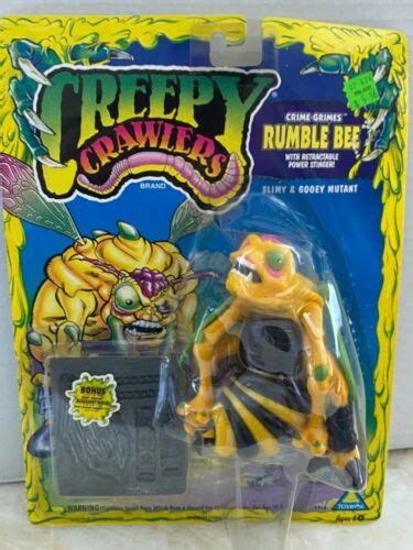 Nos Creepy Crawlers Crime Grimes Rumble Bee Toy Figure Toymax Vintage