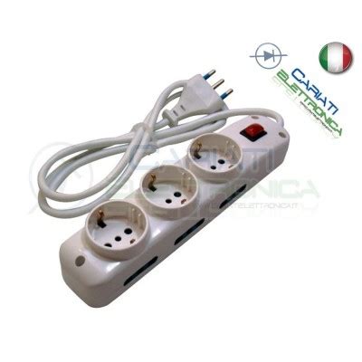 Multipresa Ciabatta Elettrica Con Interrutore A 9 Prese 250V 16A E