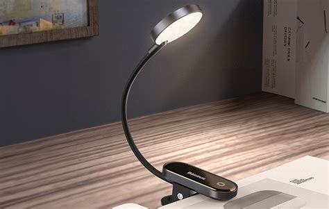 baseus comfort reading mini clip lampe dgrad  dunkelgrau