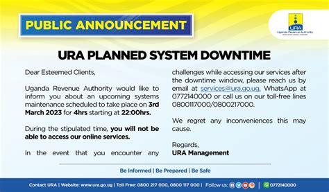 Uganda Revenue Authority On Twitter Urapublicannouncement Alert