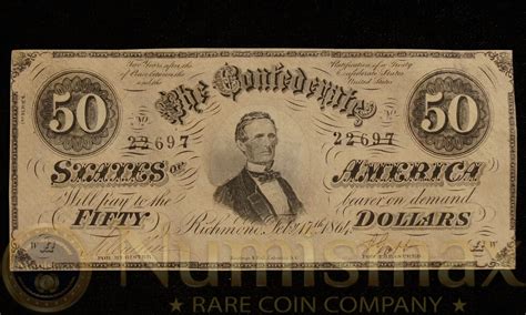 1864 $50 Confederate States of America - Numismax