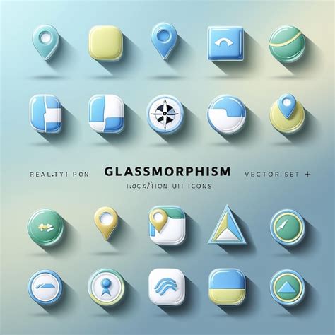 Realistic Set Of Glassmorphism Ui Icons Premium Ai Generated Image