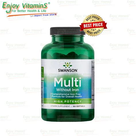 Swanson Multivitamins And Minerals Without Iron 120 Softgels Exp 07 2024 Shopee Thailand