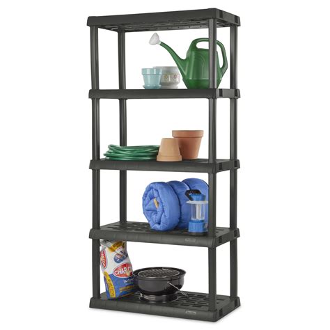 Sterilite 5 Shelf Unit Plastic, Flat Gray - Walmart.com