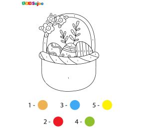 Coloriage Nombre Paques Oeuf Imprimer Sajoo