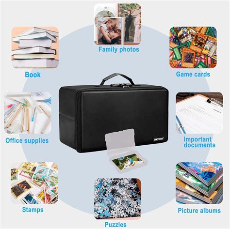 ENGPOW Fireproof Photo Storage Box With 12 Inner 4 X 6 Photo Case