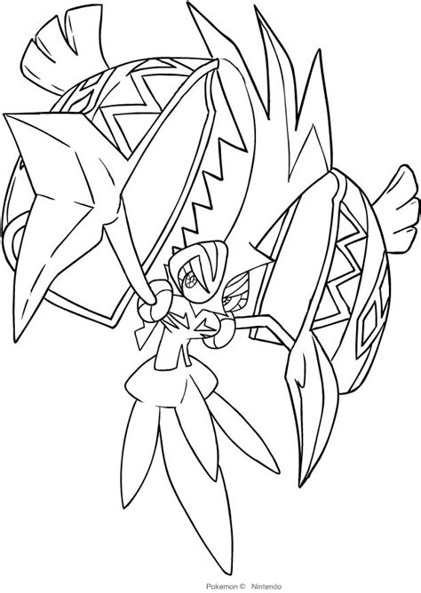 Dibujo de Tapu Koko de los Pokémon de la séptima generación