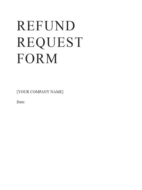 Requesting Refund Form | PDF