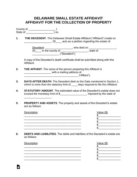 Affidavit Of Property Value Form AffidavitForm Net