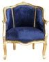 Casa Padrino Barock Damen Antik Stil Salon Sessel Royalblau Gold