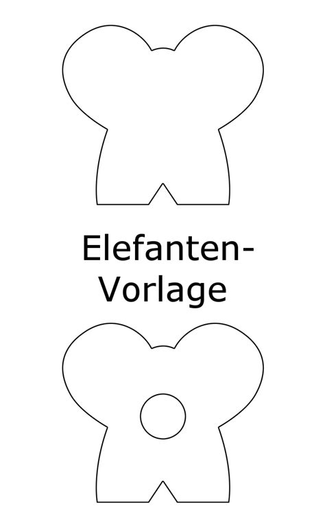 Elefant Basteln Vorlage