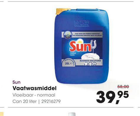 Sun Vaatwasmiddel 20 Liter Aanbieding Bij HANOS