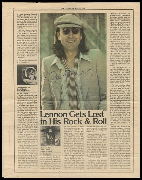 Lot Detail John Lennon Signed 1975 Rolling Stone Magazine