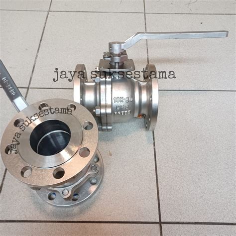 Jual Ball Valve Flange Jis 10k 5 Inch Dn125 Stainless Ss 304 Cf8m Ss304 Shopee Indonesia