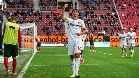 At Augsburg Bayer Goal Hungry Again Bayer De