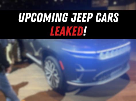 Upcoming Jeep Electric Cars Leaked In Dealer Meeting MotorOctane