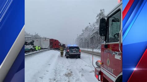 Jackknifed Tractor Trailer Accident Closes Portion Of The Mass Pike In