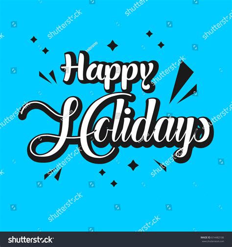 Happy Holidays Logo Vector Template Stock Vector (Royalty Free ...