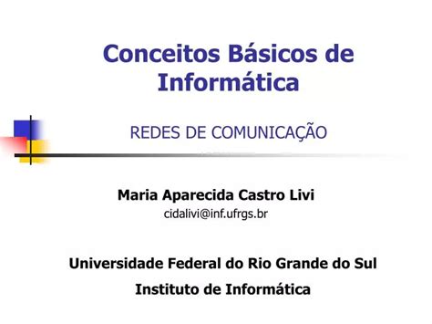 PPT Conceitos Básicos de Informática REDES DE COMUNICAÇÃO PowerPoint