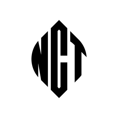 Nct Circle Letter Logo Design With Circle And Ellipse Shape Nct