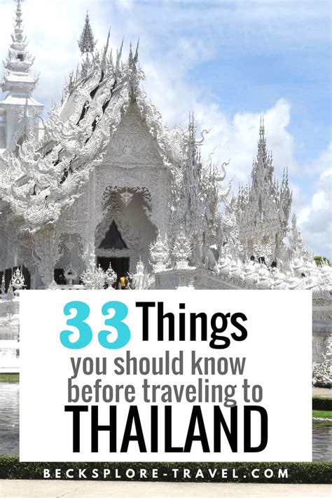 33 Things You Should Know Before Travelling To Thailand Becksplore