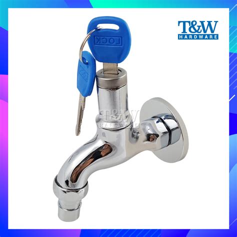 anti theft sink faucet  lock key single handle lockable household
