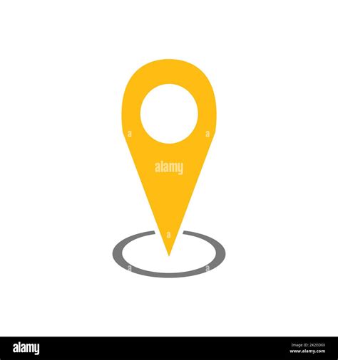 Orange And Grey Location Marker Symbol Stock Photo Alamy