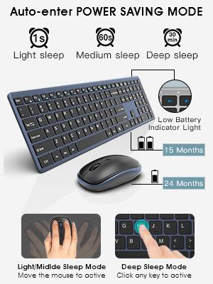 Amazon Wireless Keyboard And Mouse Combo Silent RATEL 2 4GHz