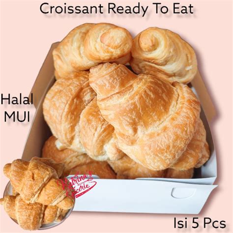 Jual Frozen Plain Croissant Ready To Eat 40 Gram Isi 5 Pcs Roti Sarapan