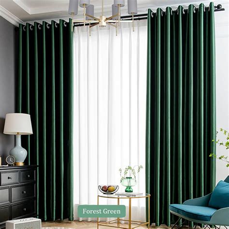 Green 3d Embossed Textured Living Room Darkening Curtains Anady Top