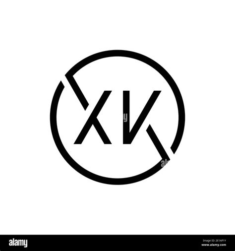 Creative Circle Letter Xk Logo Design Vector Template Initial Linked